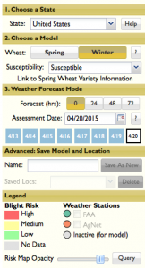 Figure 2. FHB Forecasting System Control Panel