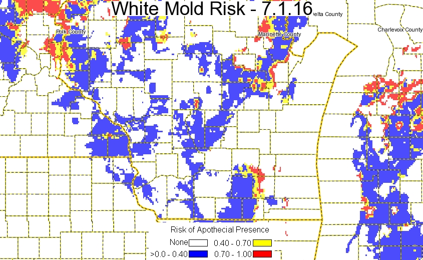 White Mold Risk - July 1, 2016